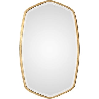 Uttermost Duronia 36" X 22" Contemporary Gold Vanity Bath Wall Mirror ...